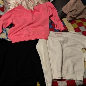 Women's Pink, Black, and White Sweatshirts